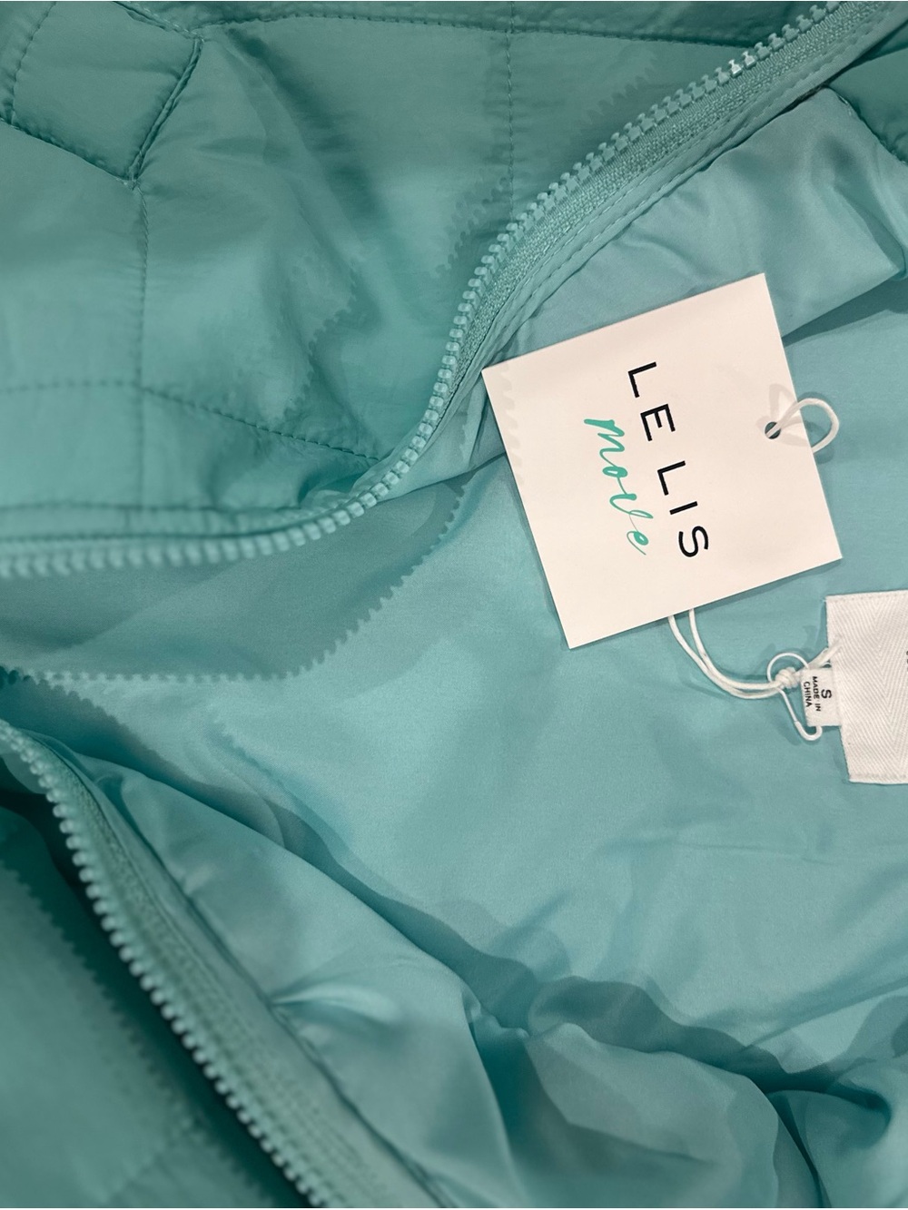 Le Lis Move Aqua Quilted Puffer Jacket